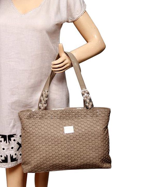 small beige shoulder bag