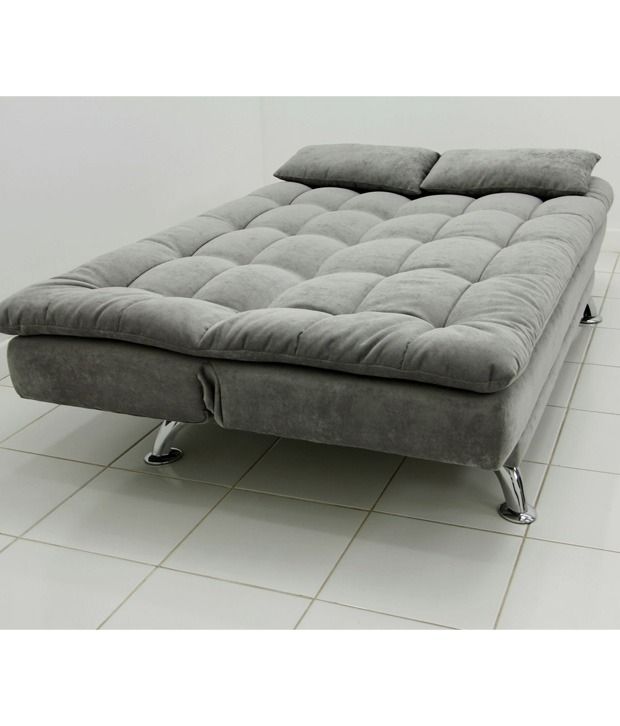 3 Seater Sofa Cum Bed in Grey - Buy 3 Seater Sofa Cum Bed 