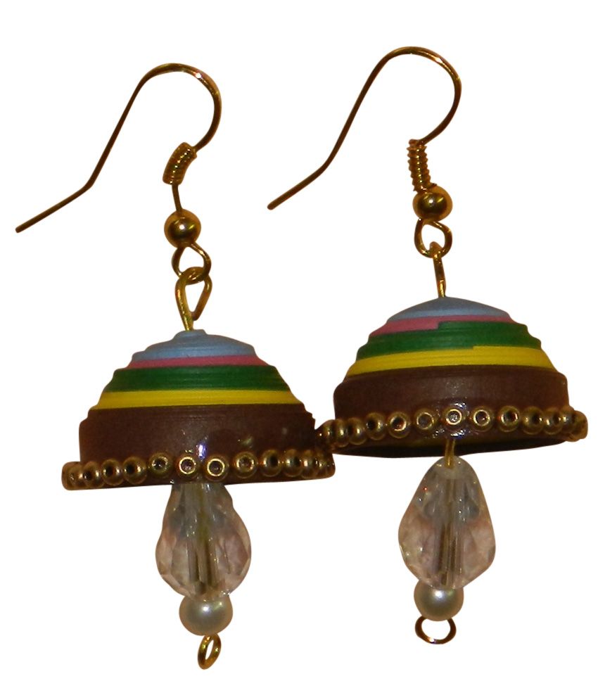 Jivni Fashion Designer Quilled Jhumkas Buy Jivni Fashion Designer