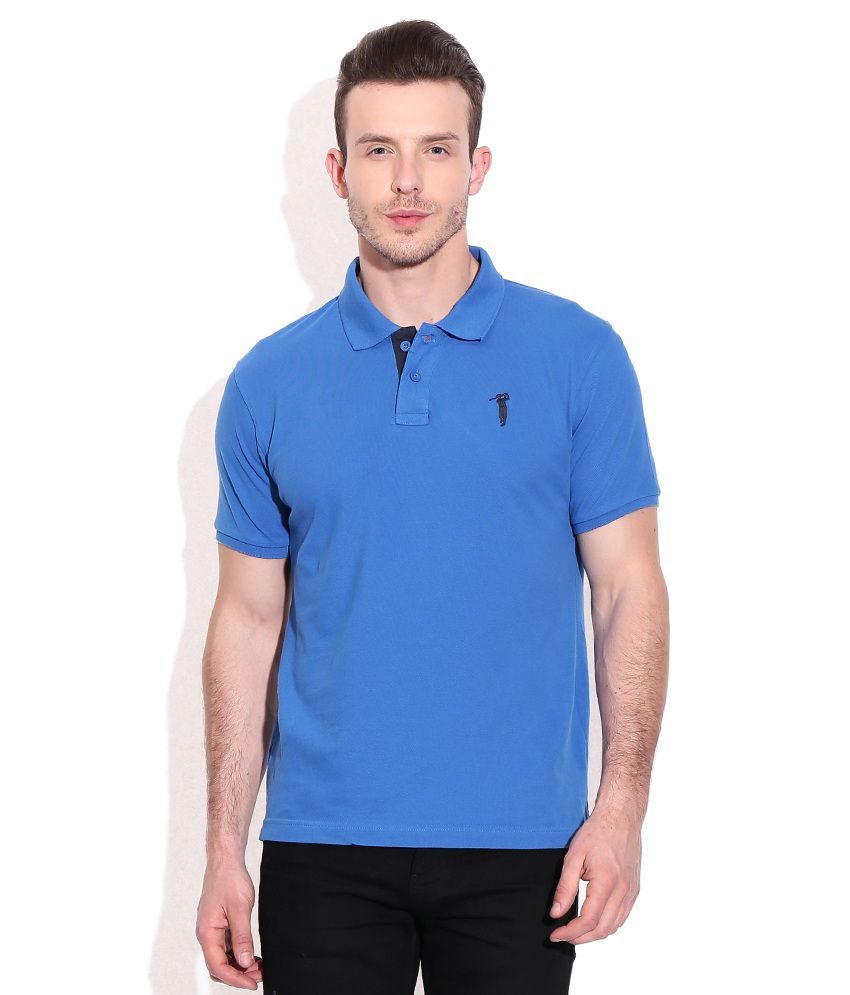 Bossini Blue Cotton Polo T-shirt - Buy Bossini Blue Cotton Polo T-shirt ...