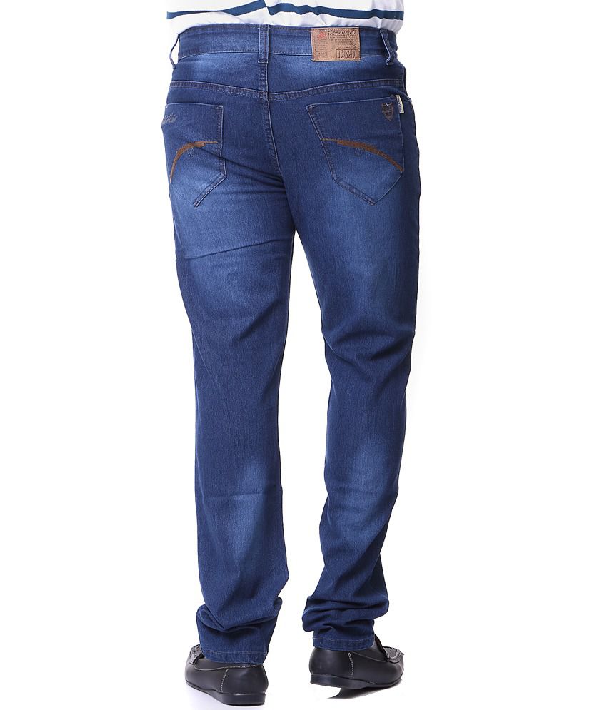Don Viesel Blue Cotton Blend Regular Fit Jeans - Buy Don Viesel Blue ...