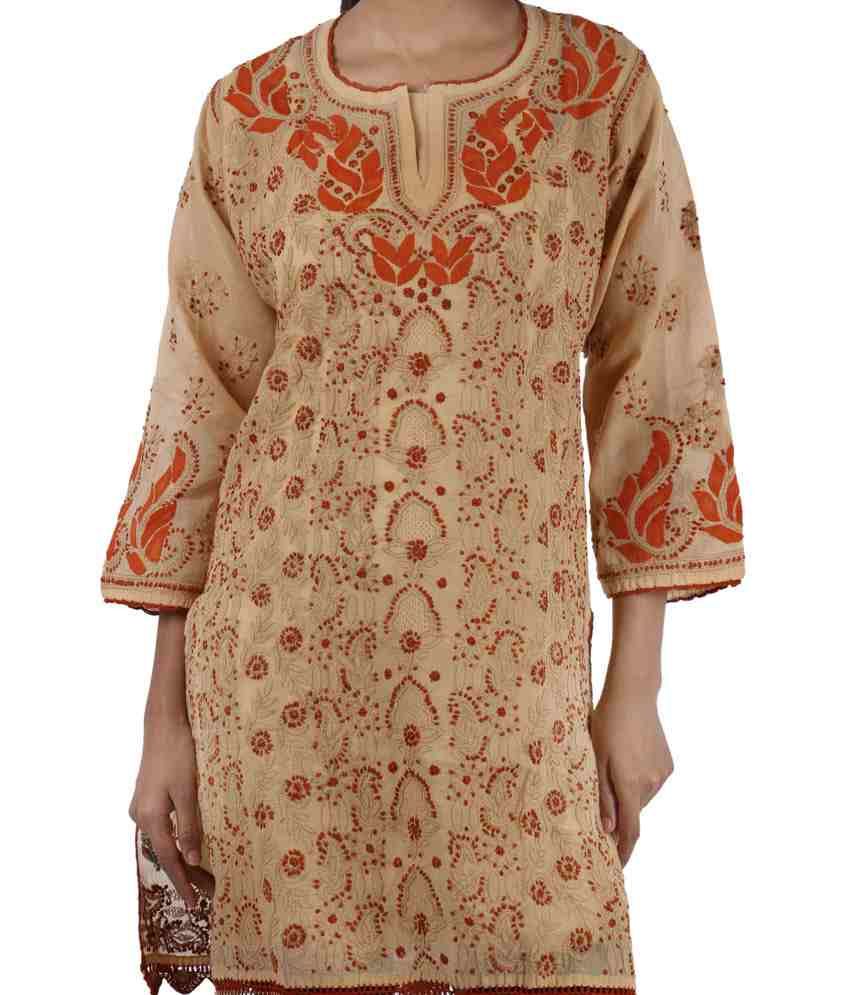 chikan top embroidery