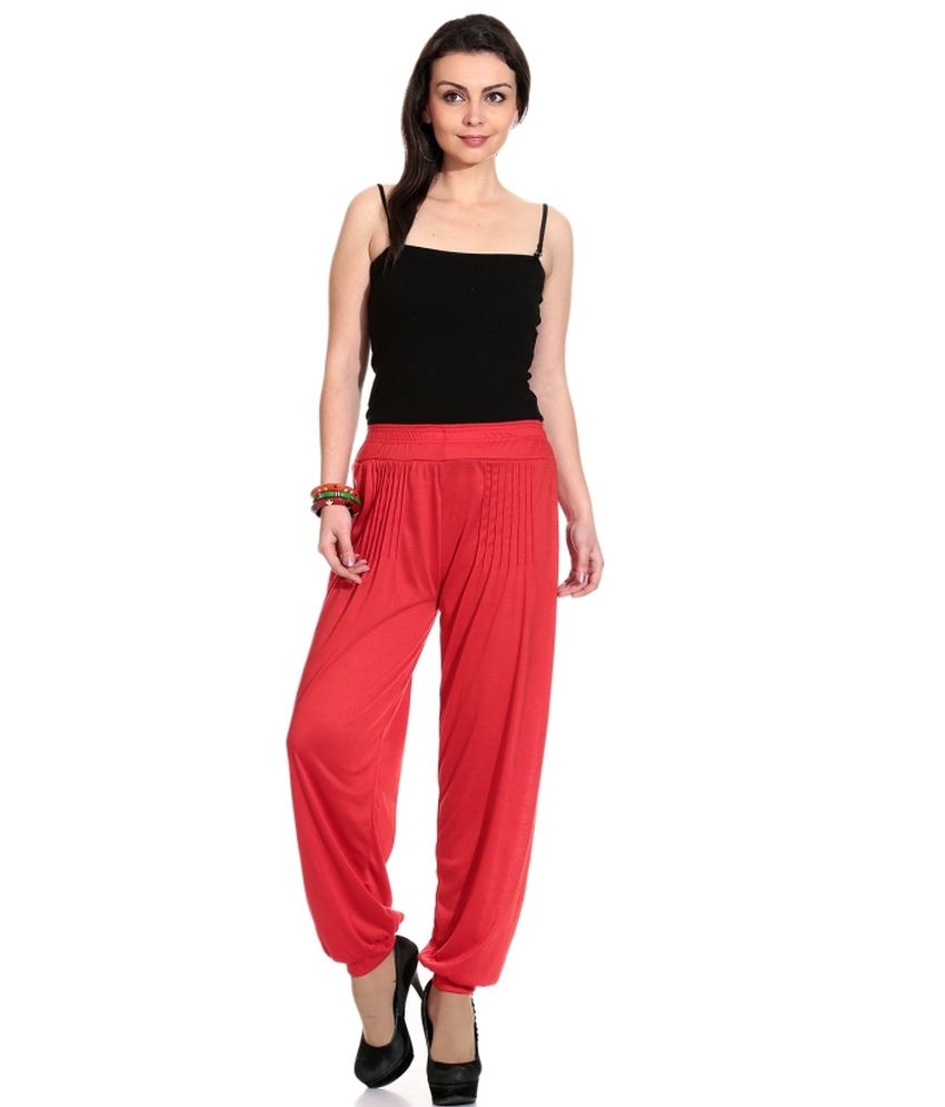 Legis Cotton Lycra Red Harem Pants Price in India - Buy Legis Cotton ...