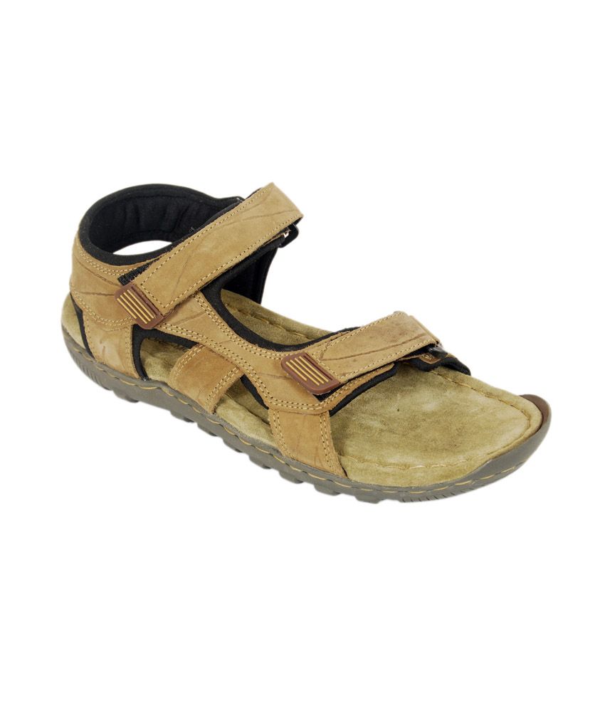 Woodland Khaki Leather Velcro Sandal Art MGD1037111KHK - Buy Woodland ...