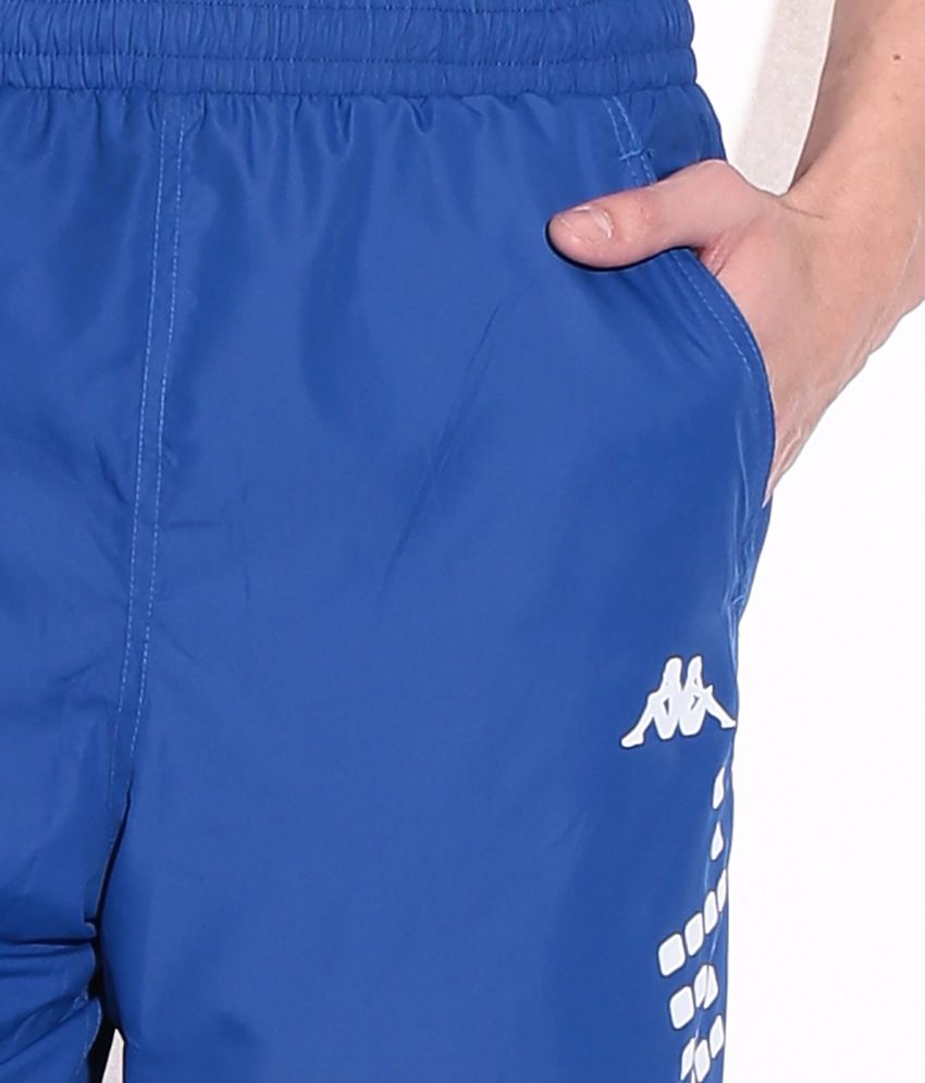 kappa track pants blue