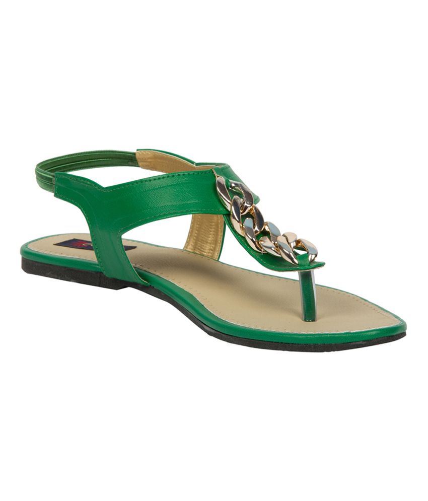 Adelee Green Patent Comfort Sandals Price in India- Buy Adelee Green Patent Comfort Sandals 