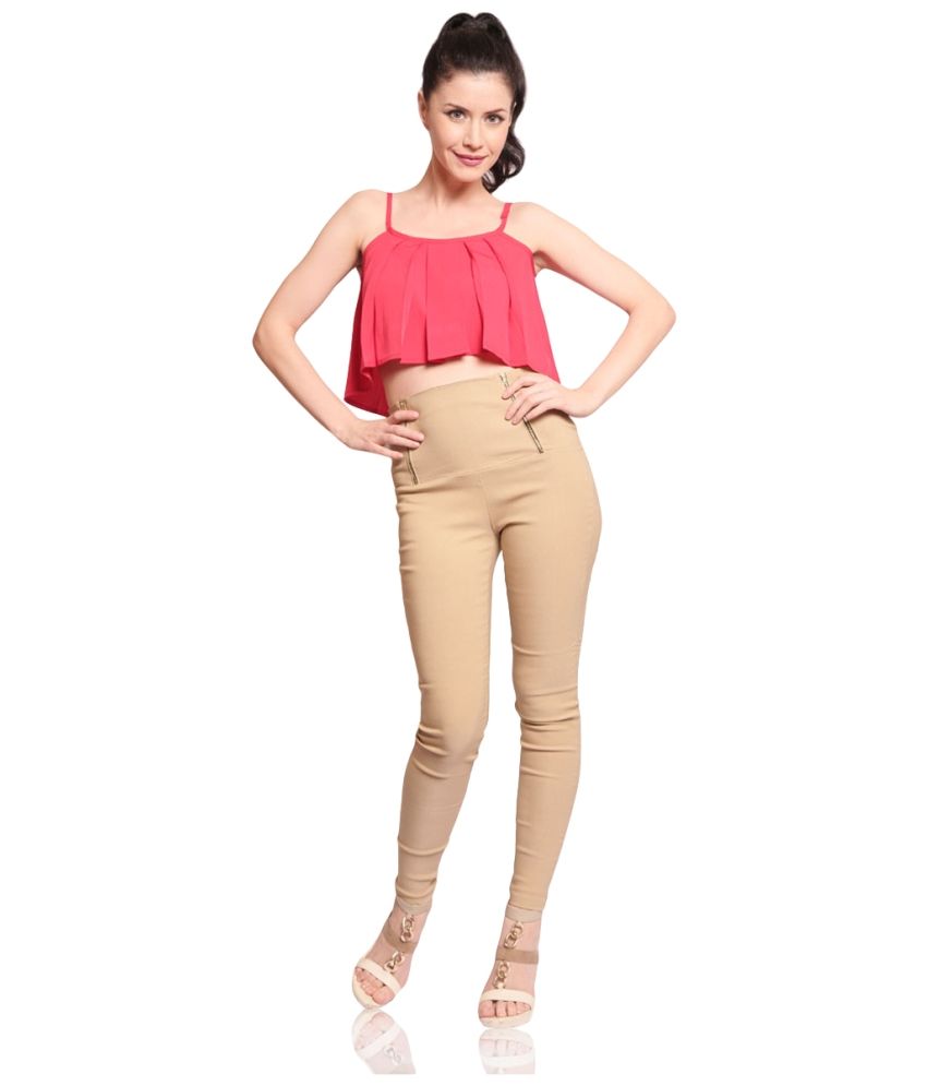 gold jeggings