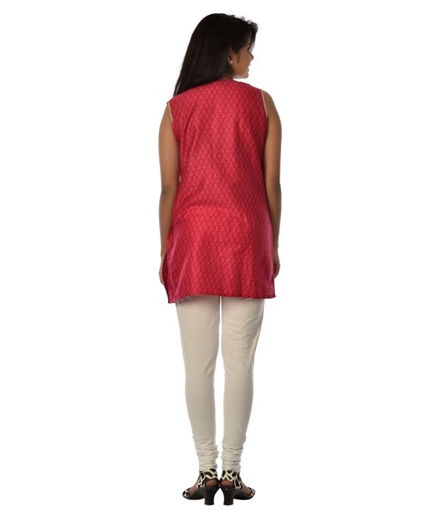 pink kurti with white pants