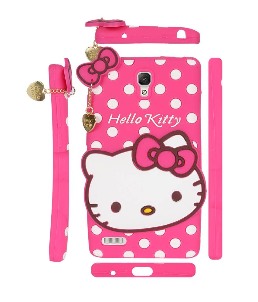 Fuson Premium Hello Kitty Girly Designer Soft Silicon Back Case Cover For Xaiomi Redmi Note 4g 