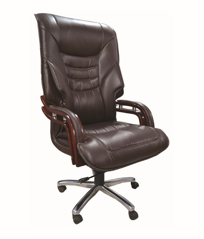 Hii Style Brown Compressed Wood Modern Boss Office Chair Buy Hii Style Brown Compressed Wood Modern Boss Office Chair Online At Best Prices In India On Snapdeal