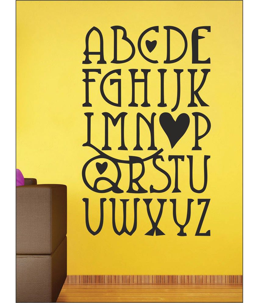 Wall1ders Abcd Love Black Wall Stickers Buy Wall1ders Abcd Love Black Wall Stickers Online At