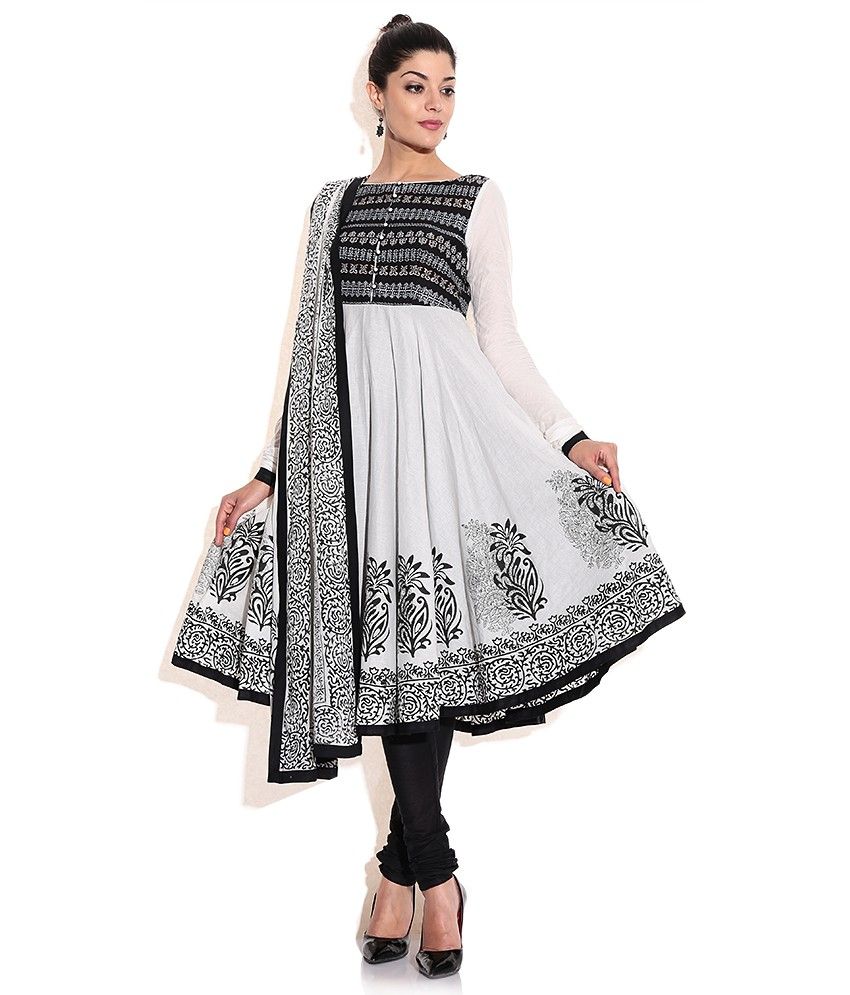 Biba Cotton Kurti With Salwar Stitched Suit Buy Biba Cotton Kurti