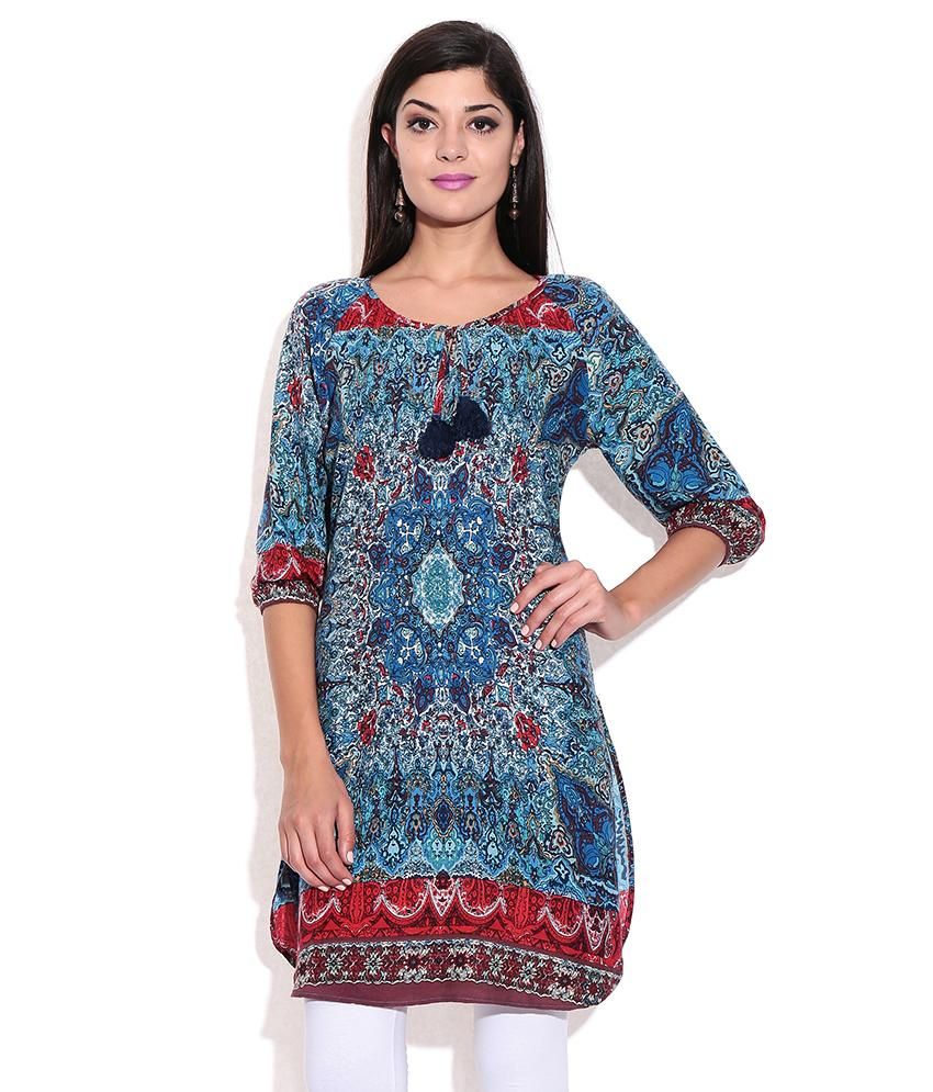 Melange Blue Kurta - Buy Melange Blue Kurta Online at Best Prices in ...