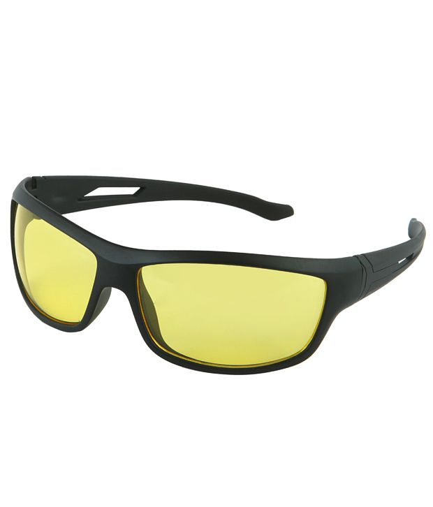 Tim Hawk Night Vision Sunglasses - Black Frame And Yellow Lens - Buy ...