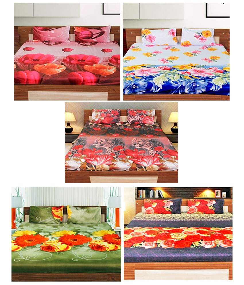3d Bedsheets Set Of 5 Fantasy Imported Anand India Buy 3d