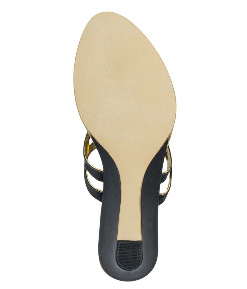 Fiorella Perfect Black Slipon Heels Price in India Buy Fiorella