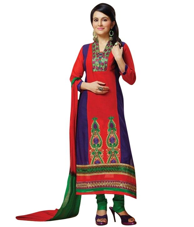 AASEEM CLOTH EMPORIUM Multi Color Cotton Silk Unstitched Dress Material