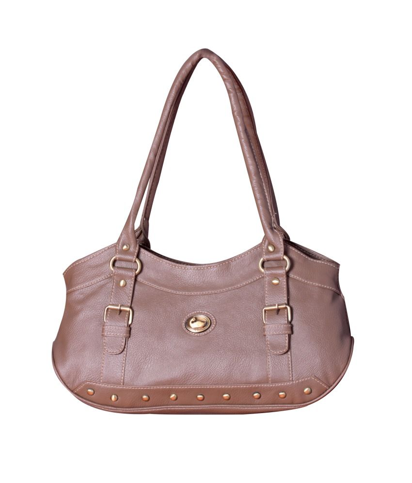 beige shoulder purse