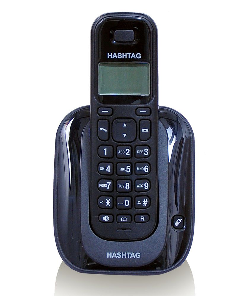 Buy Hashtag 6111N Cordless Landline Phone (Black) Online at Best Price