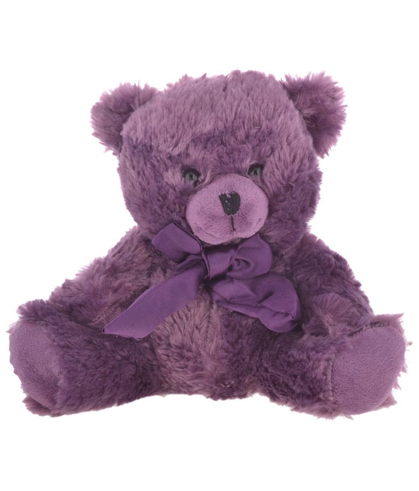 purple and black teddy bear