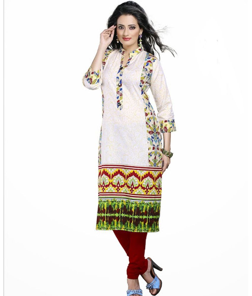 white top kurti