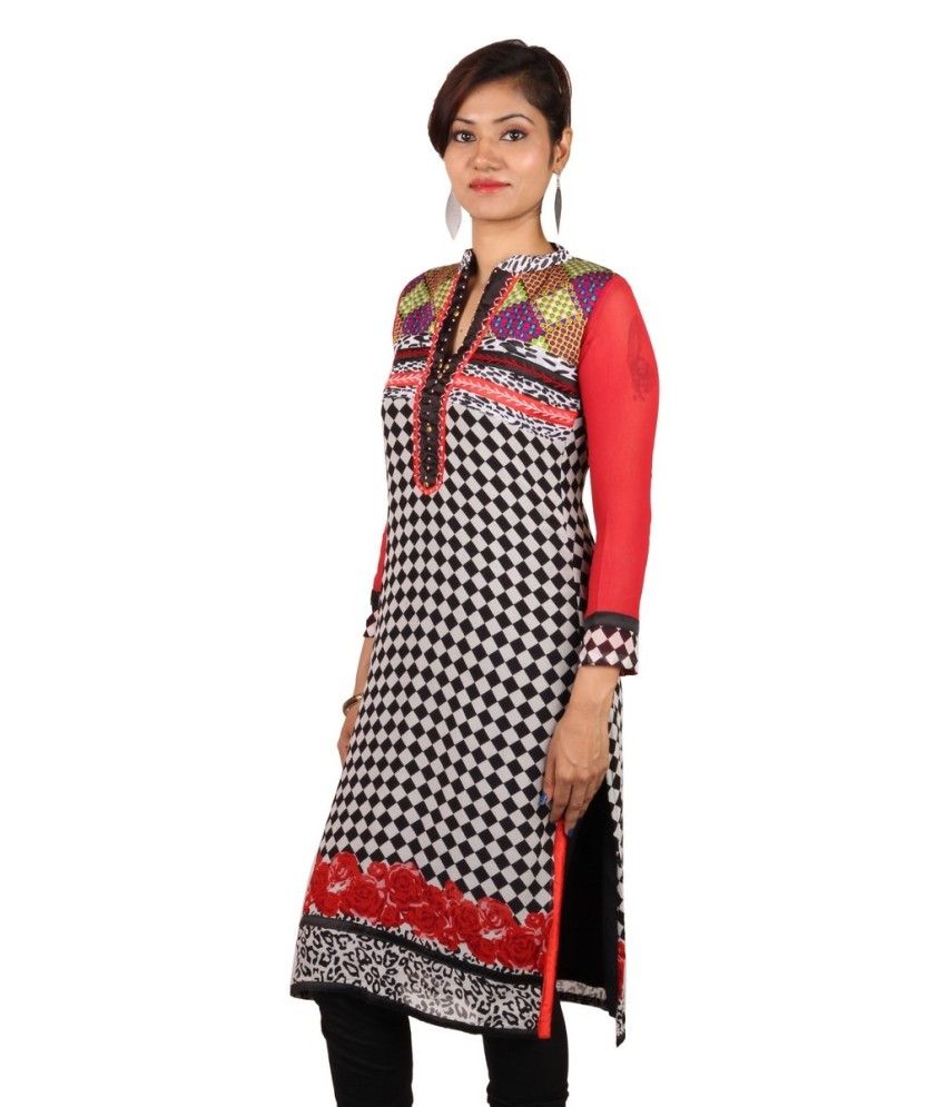 net georgette kurti design