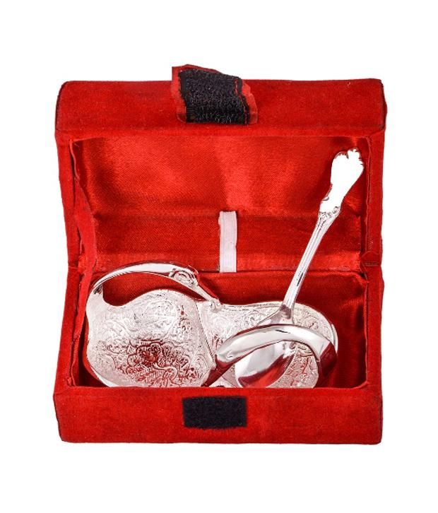     			Urban hemlet Silver Plated Mini Duck Tray With Spoon