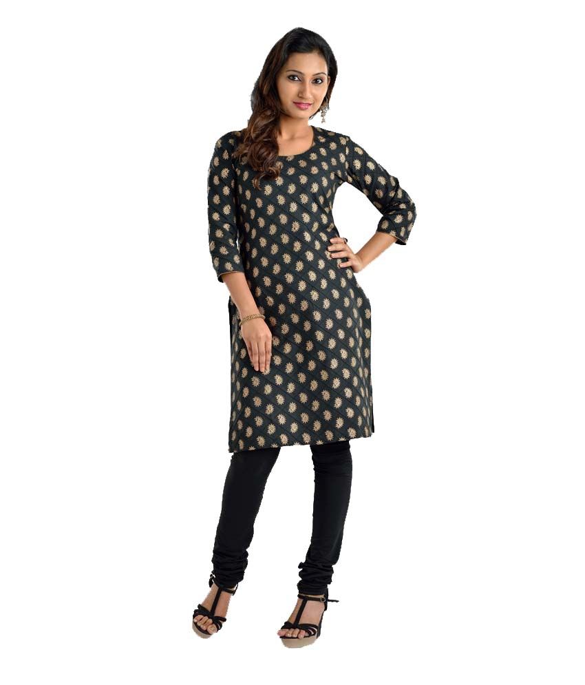 Saffron Multicolour Cotton Printed Kurti Pack Of 3 Buy Saffron