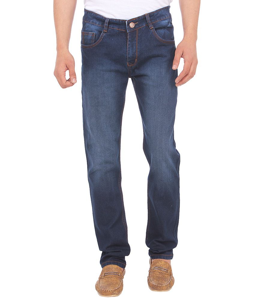 Savon Blue Cotton Faded Jeans for Men - Buy Savon Blue Cotton Faded ...