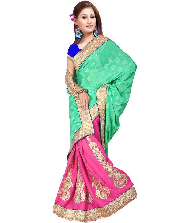 SHREE HARI Sarees Multi Color Art Silk Saree - Buy SHREE HARI Sarees ...