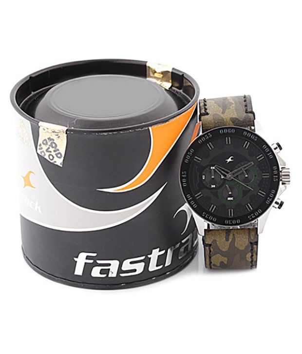 Fastrack Army Print Chronograph Watch For Men 3072SL09  