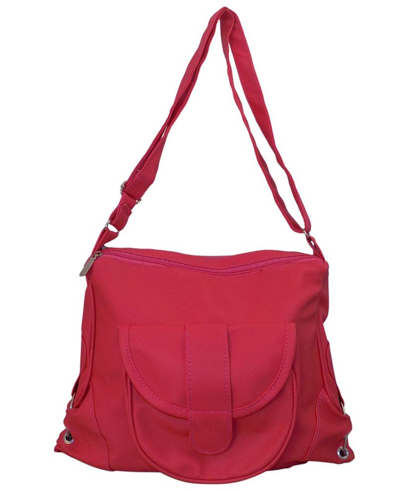 red designer shoulder bag