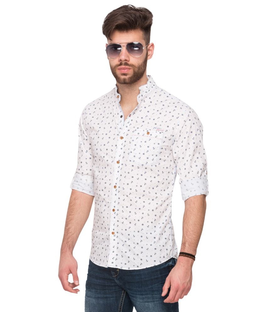 Mufti White Casual Shirt - Buy Mufti White Casual Shirt Online at Best ...