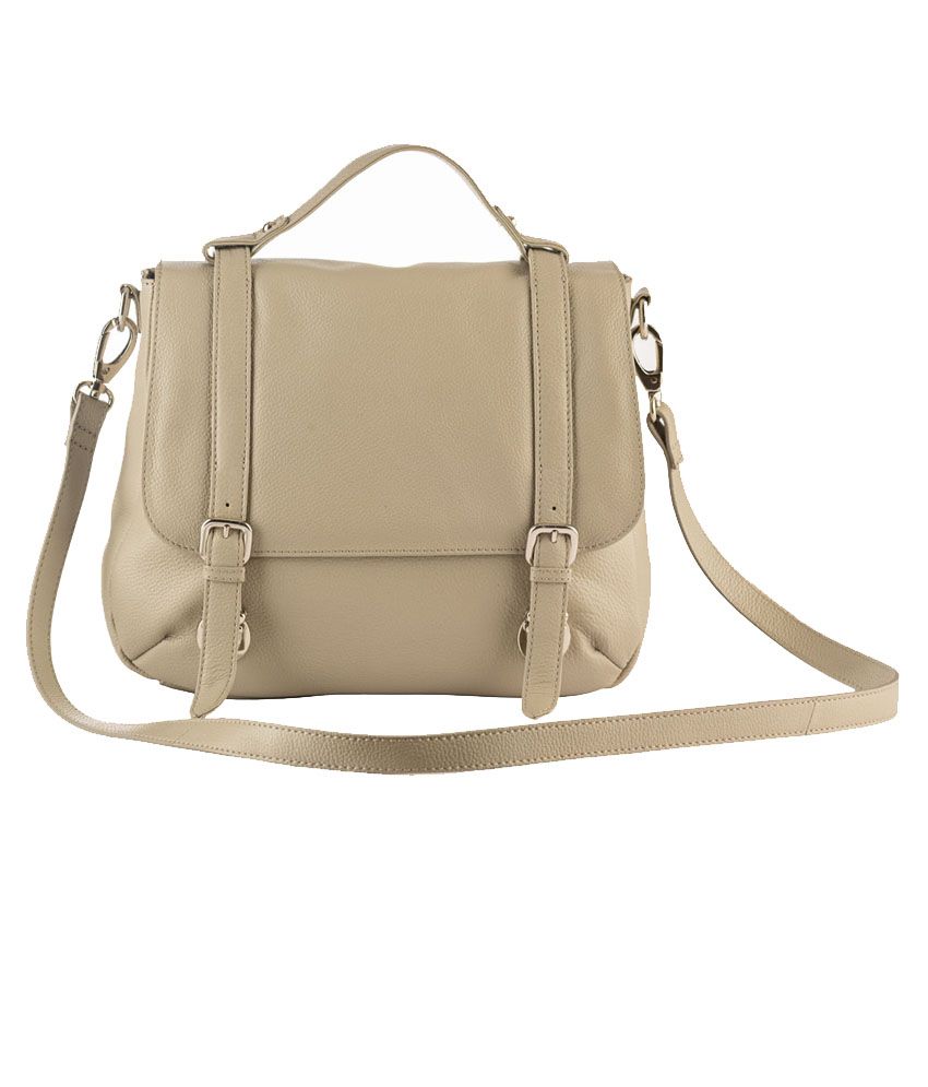 Klasse Beige Genuine Leather Messenger Bag Buy Klasse Beige Genuine