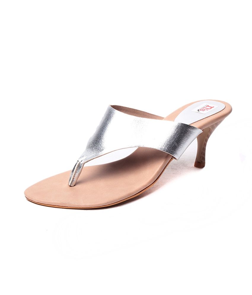 silver high heels open toe