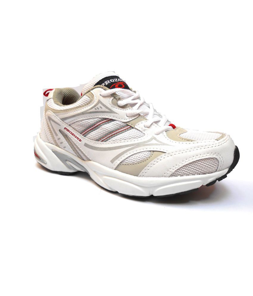 Prozone White Mesh Sports Shoes - Buy 