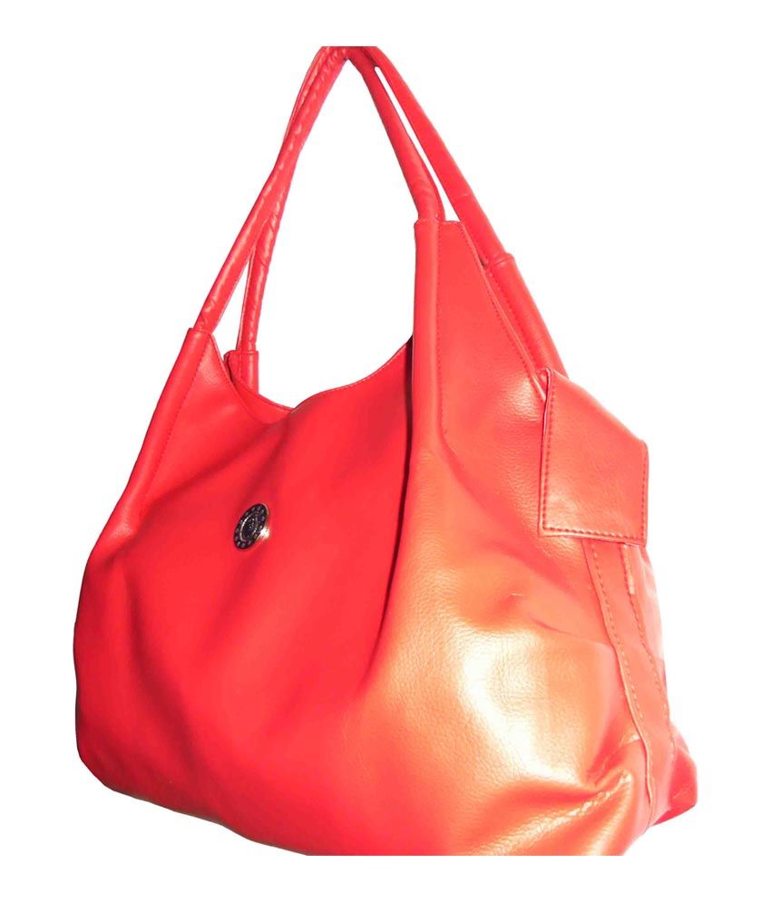 Wild Moda Red Pu Leather Stylish Ladies Handbag - Buy Wild Moda Red Pu ...