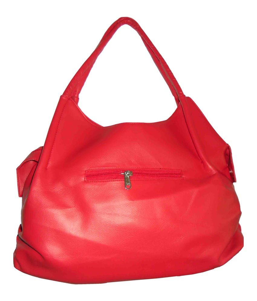 Wild Moda Red Pu Leather Stylish Ladies Handbag - Buy Wild Moda Red Pu ...