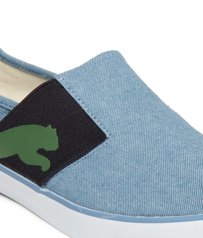 puma lazy slip on blue sneakers
