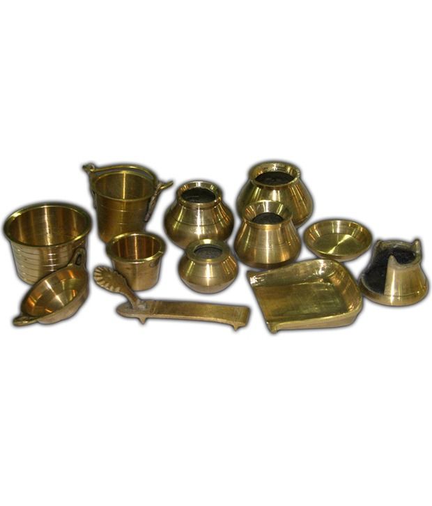 brass kitchen play set