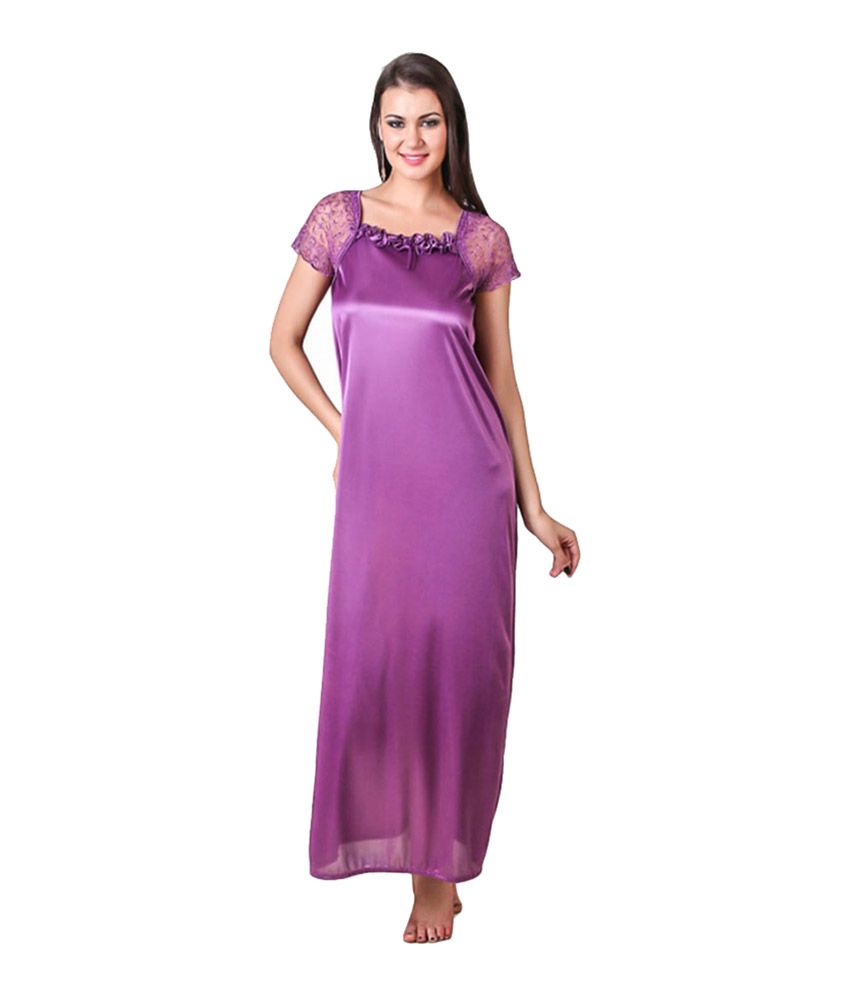 Buy New Shital Dresses Pink Poly Satin Nighty Online at Best Prices in India - Snapdeal