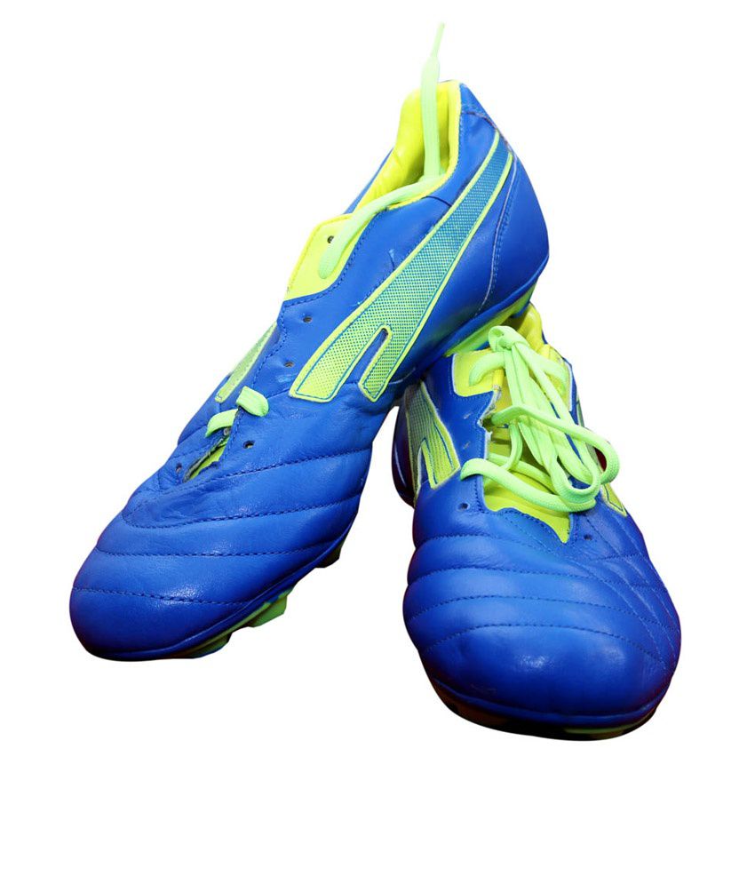 Sega Messenger Leather Football Shoes for Men - Blue - Buy Sega ...