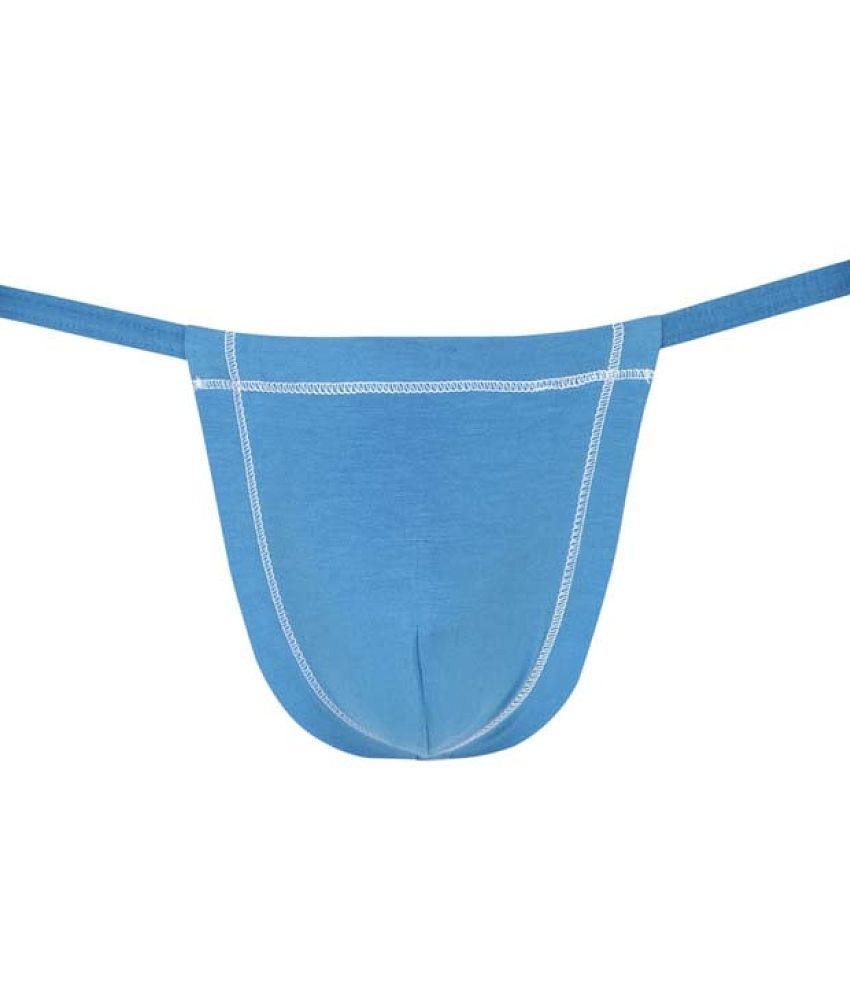 Stylish Men La Intimo - Light Blue Cotton Blend Mens G-String ( Pack of 1 ) - 90 2025 at ShopCir