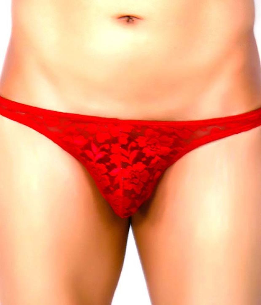 Elegant Men La Intimo: Lace Comfy Thong (Red) - 80 - 85 Cms 2025 at ShopCircuit | ONDC