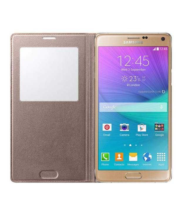 Samsung Flip Cover for Samsung Galaxy Note 4 (gold) Flip Covers