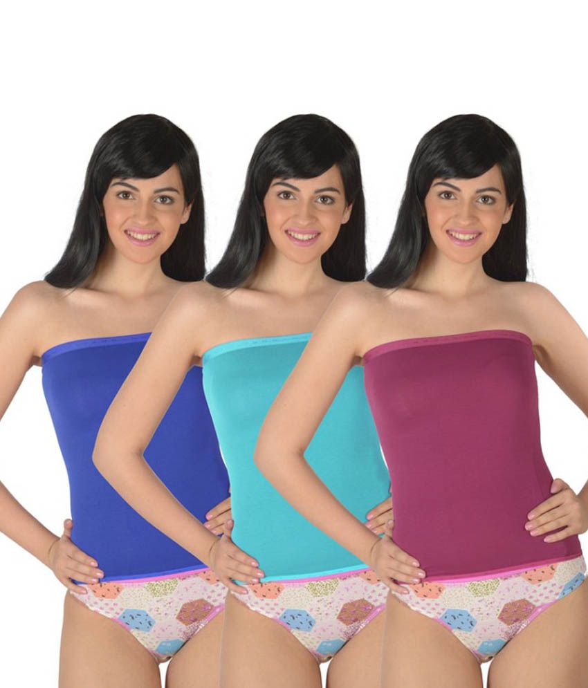     			Selfcare Multi Color  Camisoles Pack of 3
