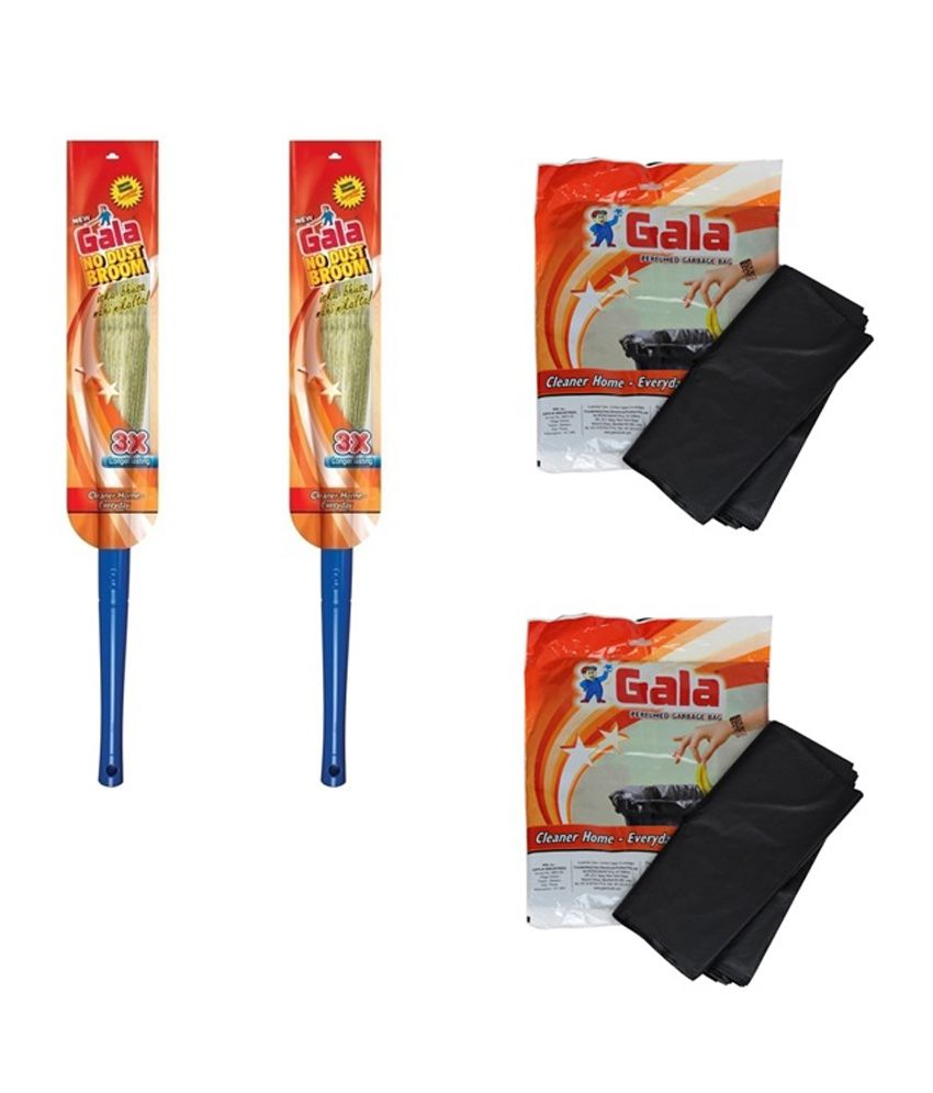 Gala 2 No Dust Brooms 2 Garbage Bags Set Combo Buy Gala 2 No Dust Brooms 2 Garbage Bags Set 
