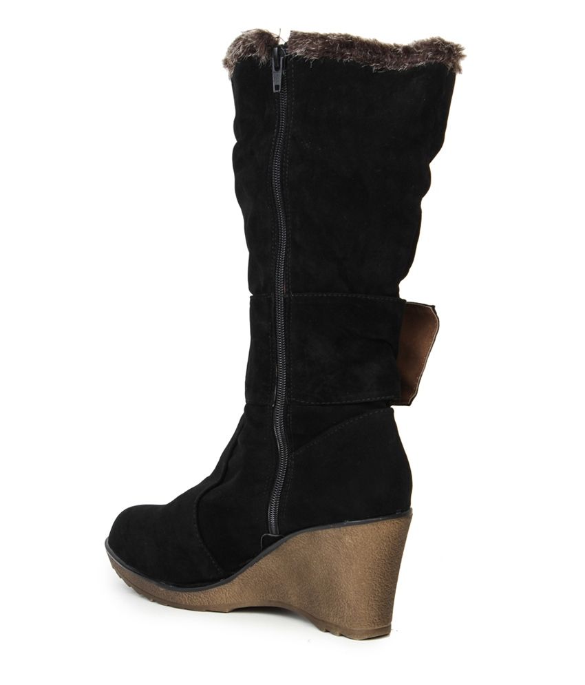 flat knee length boots