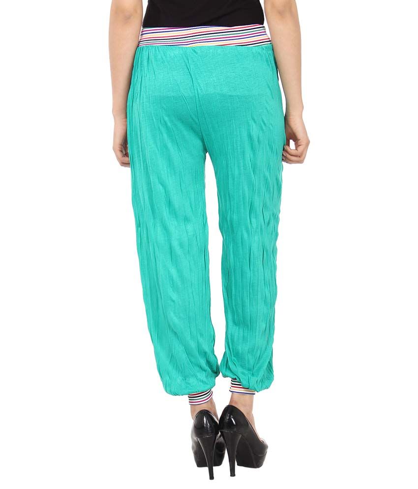 green harem pants