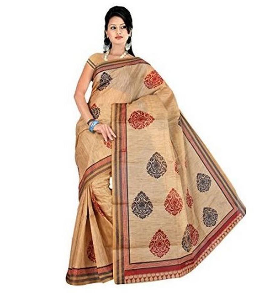 Managal Giri Sarees Brown Cotton Sarees - Buy Managal Giri Sarees Brown Cotton Sarees Online at 